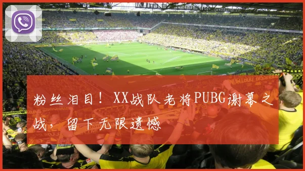 粉丝泪目！XX战队老将PUBG谢幕之战，留下无限遗憾
